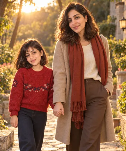 Me and my younger self · Golden light