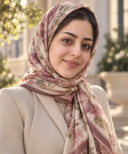 Headscarf style · Silk scarf