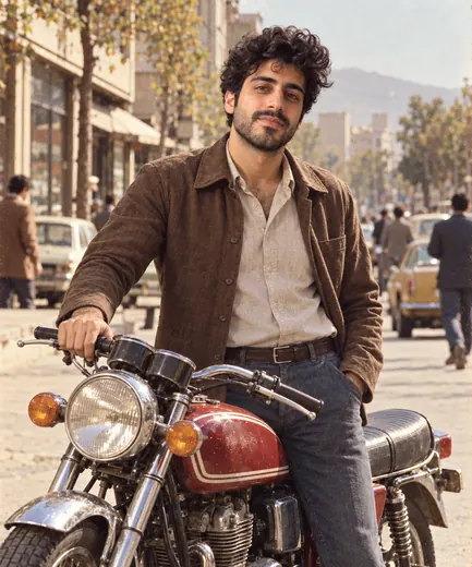 Motorcycle photo · Vintage film