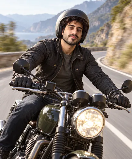 Motorcycle photo · In motion