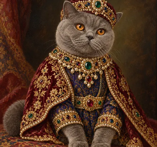 Royal pet portrait